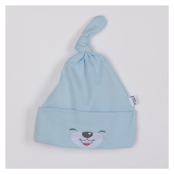 Cotton baby cap Bobas Fashion Lucky blue, size 56 (0-3m)