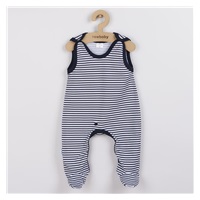 New Baby Classic II baby onesies with blue stripes, size 50