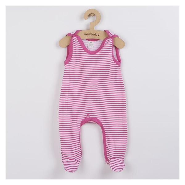 New Baby Classic II baby onesies with pink stripes, size 56 (0-3m)