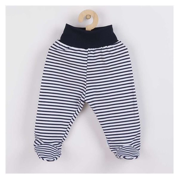 New Baby Classic II Baby Bibs with Blue Stripes, size 62 (3-6m)