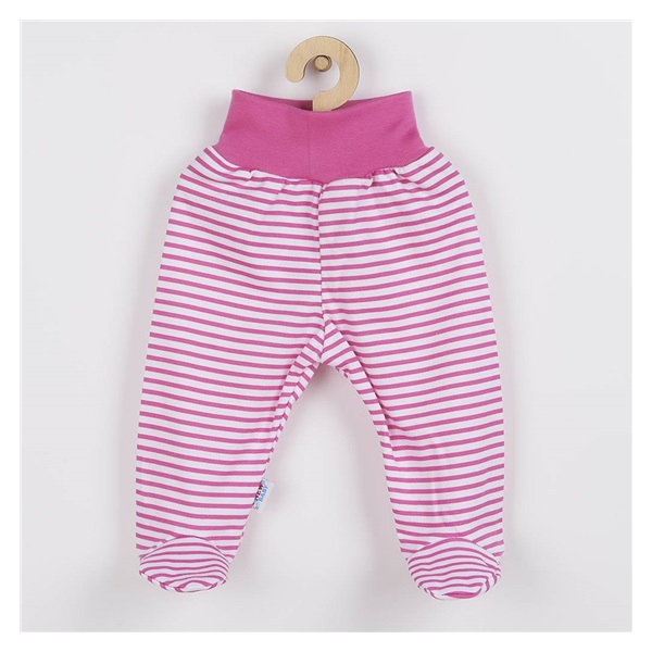 New Baby Classic II Baby Bibs with Pink Stripes, size 68 (4-6m)