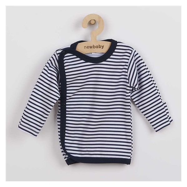 New Baby Classic II Baby Shirt with Blue Stripes, size 56 (0-3m)