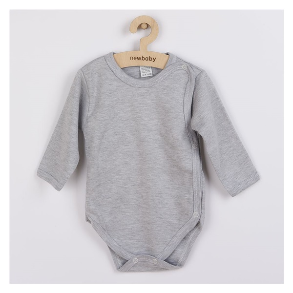 New Baby Classic II full-zip baby bodysuit grey, size 74 (6-9m)