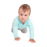 New Baby Classic II full-zip baby bodysuit grey, size 74 (6-9m)