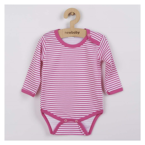 Baby body New Baby Classic II with pink stripes, size 86 (12-18m)