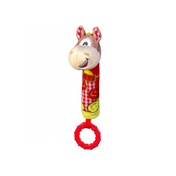 Plush squeaky toy with teether Baby Ono horse