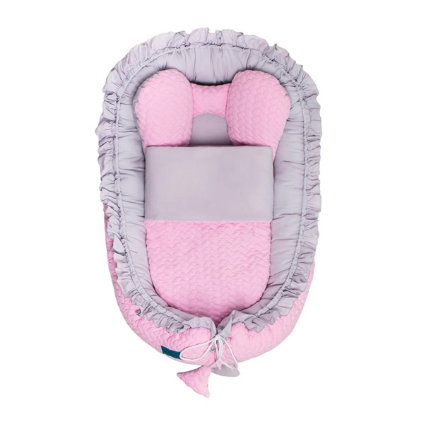 Belisima Luxury baby nest with blanket for baby Belisima Rabbit pink