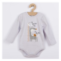 Baby long sleeve body Amma grey, size 86 (12-18m)