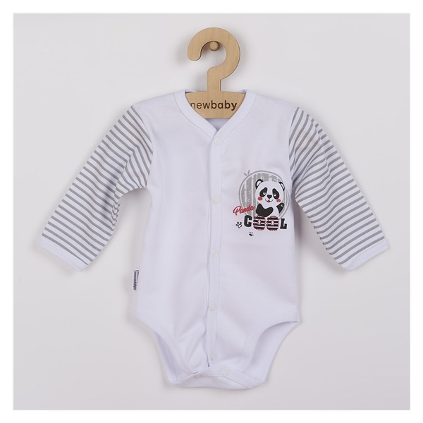 New Baby Panda full sleeve baby bodysuit with long sleeves, size 56 (0-3m)