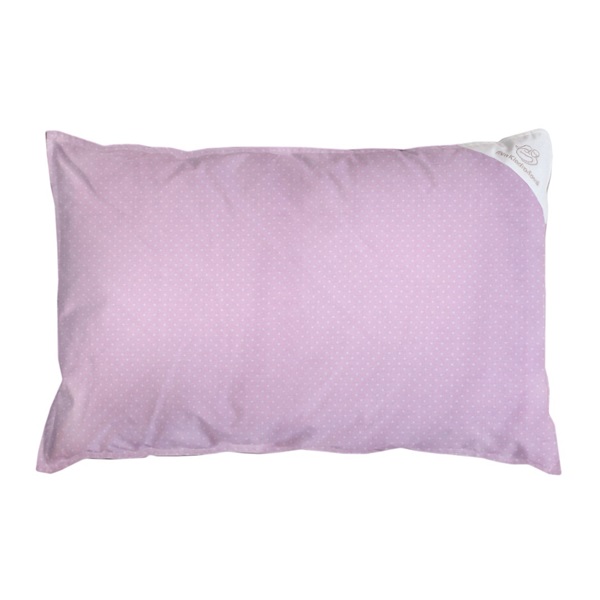 Pillowcase pink with polka dots - 60x40cm