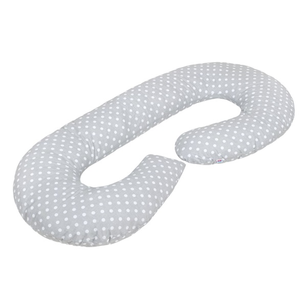 Universal breastfeeding pillow C-shaped New Baby XL grey with polka dots