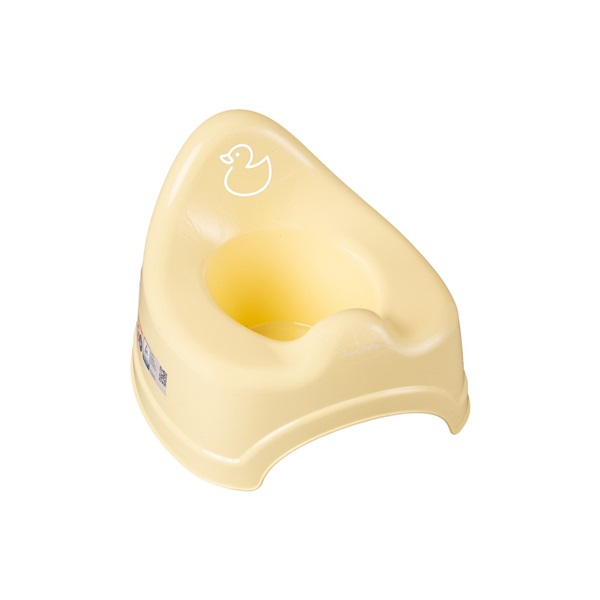 Playing baby potty duck yellow