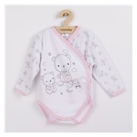Baby body with side fastening New Baby Bears pink, size 62 (3-6m)