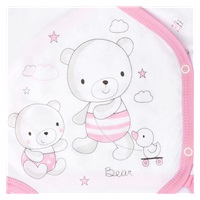 Baby body with side fastening New Baby Bears pink, size 68 (4-6m)
