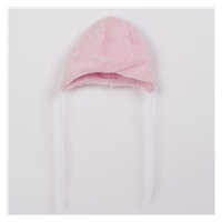 Winter hat New Baby Nice Bear pink, size 68 (4-6m)
