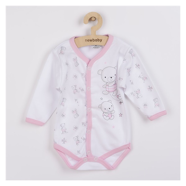 New Baby Bears pink full-zip baby bodysuit, size 50