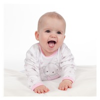 New Baby Bears pink full-zip baby bodysuit, size 50