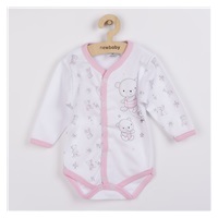 New Baby Bears pink full-zip baby bodysuit, size 68 (4-6m)