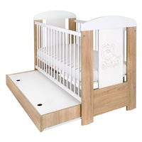 New Baby Bear crib with star with drawer oak