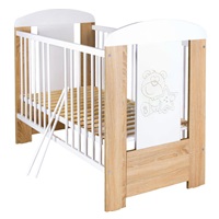 New Baby Bear crib with star with drawer oak