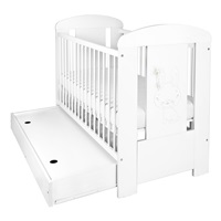 New Baby Rabbit crib with drawer white