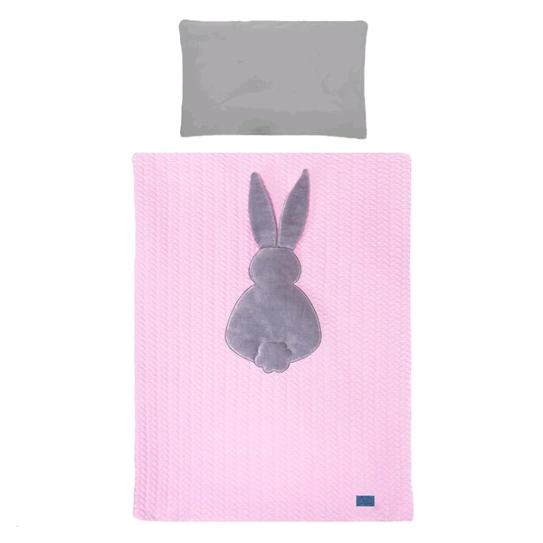 3-piece bedding Belisima Rabbit 90/120 pink-grey
