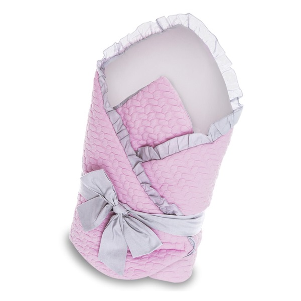 Wrap with bow Belisima Rabbit pink-grey