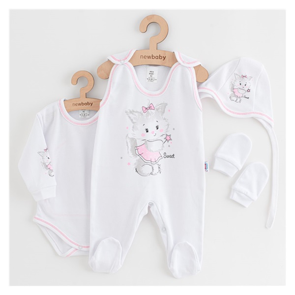 4-Piece New Baby Kitty White and Pink, size 62 (3-6m)