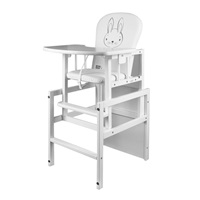 New Baby Rabbit white pine highchair
