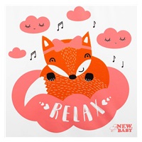 Baby chair made of Minky New Baby Fox salmon