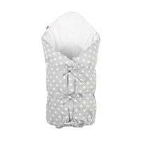 Classic lace-up wrap New Baby grey with polka dots
