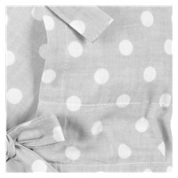 Classic lace-up wrap New Baby grey with polka dots