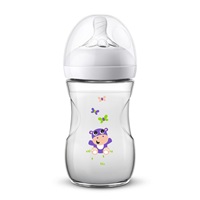 Kojenecká láhev Avent Natural 260 ml bílá hroch