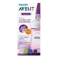 Kojenecká láhev Avent Natural 260 ml růžová