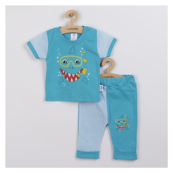 Baby T-shirt with short sleeves and sweatpants New Baby Shark, size 62 (3-6m)