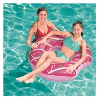 Kids big inflatable ring Bestway DONUT 107cm pink