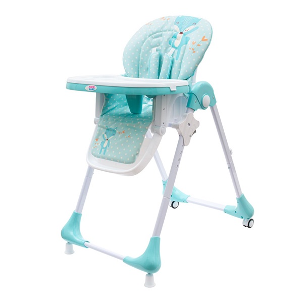 NEW BABY Minty Fox highchair - eco leather and insert for babies