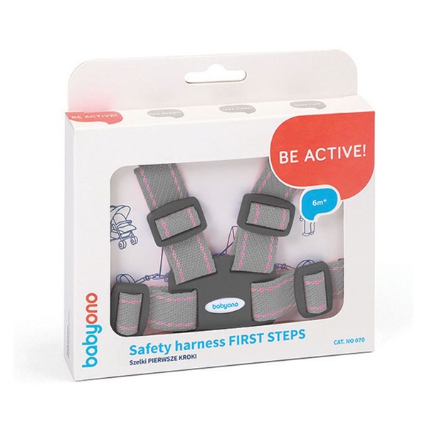 Replacement seat belts for Baby Ono stroller light grey