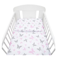 2-piece bedding New Baby 90/120 cm white butterflies
