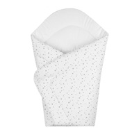 Baby wrap New Baby white grey stars