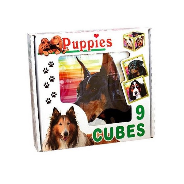 Folding picture cubes Puppies