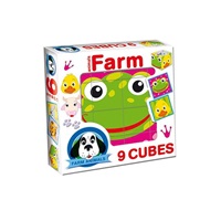 Foldable picture cubes Farm animals