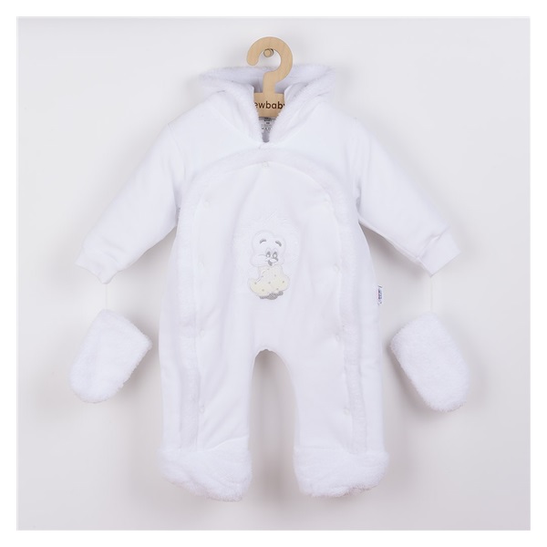 Baby jumpsuit New Baby hedgehog white, size 68 (4-6m)