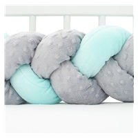Mantinel for crib Belisima grey mint