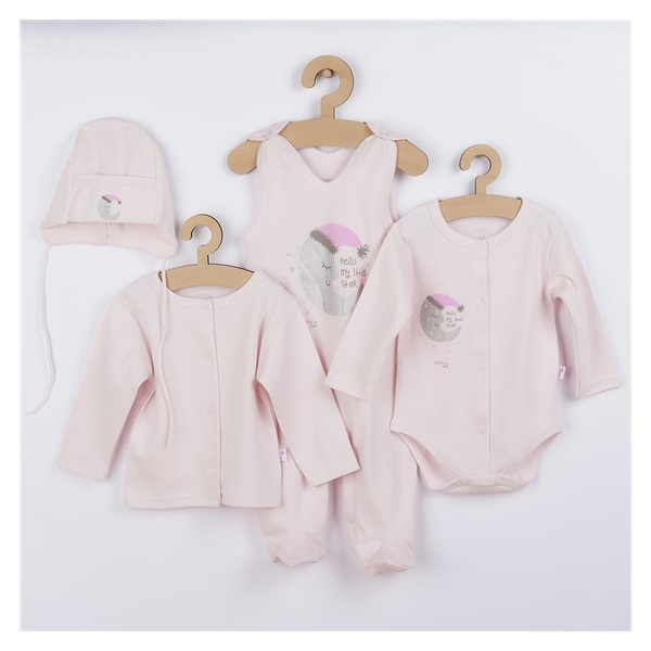 4-piece baby set Koala Moon pink, size 62 (3-6m)