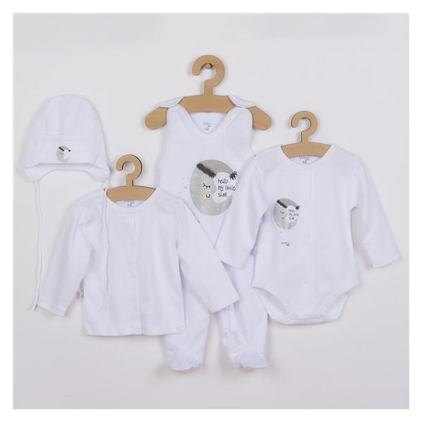 4-piece baby set Koala Moon white, size 68 (4-6m)