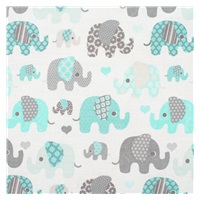 Reversible Velvet Stroller Set New Baby Elephants Mint