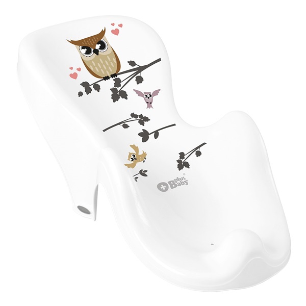 Anti-slip bathing lounger Wise Owl white