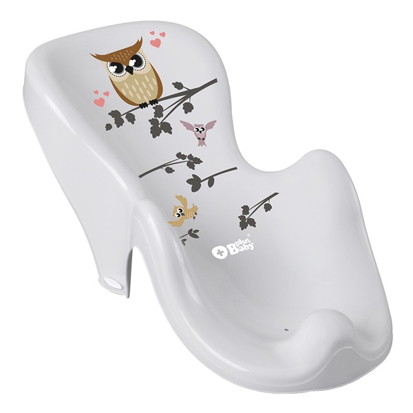 Anti-slip bathing lounger Wise Owl grey