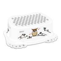 Children's non-slip bathroom step stool Wise Owl white